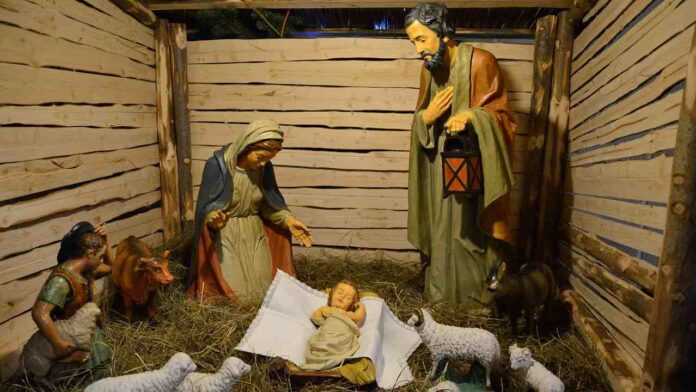 Presepe Natività Sacra Famiglia Gesù Bambino