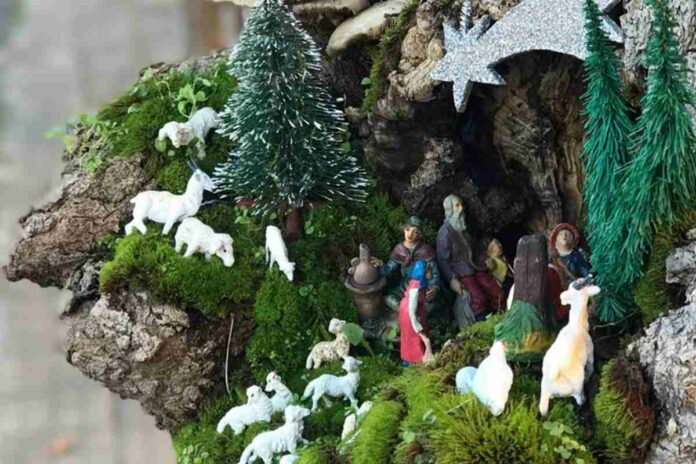 presepe con albero